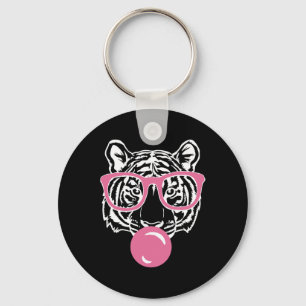 Poppen Bubble Gum Tiger Smart Pink Glas Kat und T Schlüsselanhänger