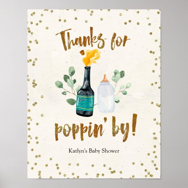 Poppen der Flaschen Danke für das Poppen durch Bab Poster (Vorne)
