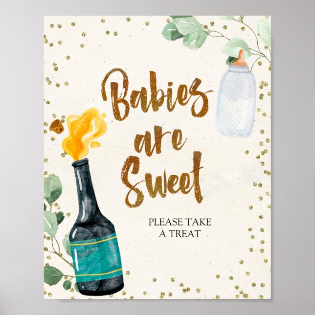 Poppen Flaschen Babys sind Sweet Baby Shower Schil Poster (Vorne)