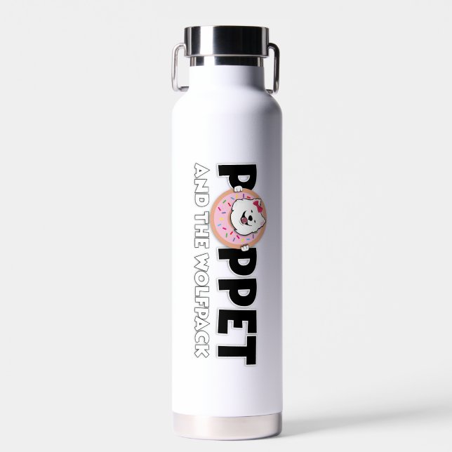 Poppet und Wolfpack Trinkflasche (Vorne)