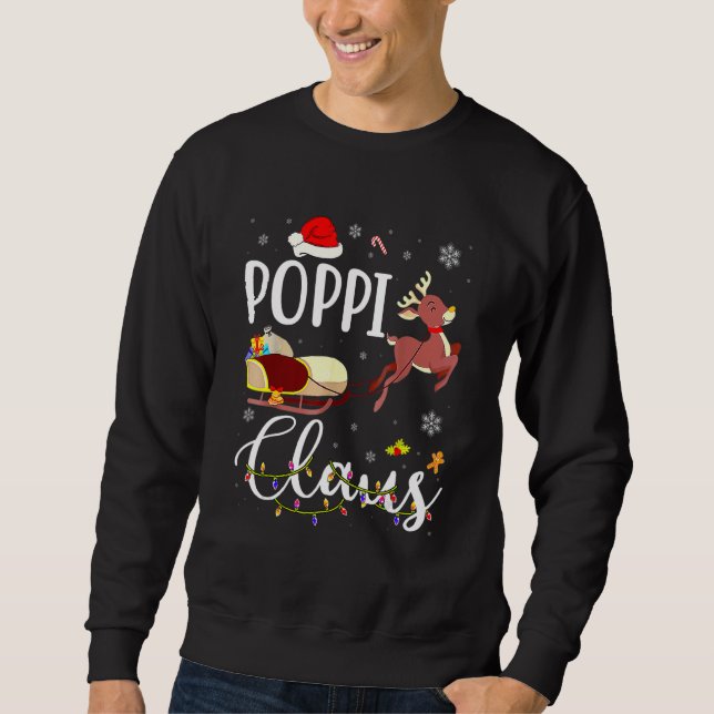 Poppi Claus  Poppi Christmas Reindeer Christmas Sweatshirt (Vorderseite)