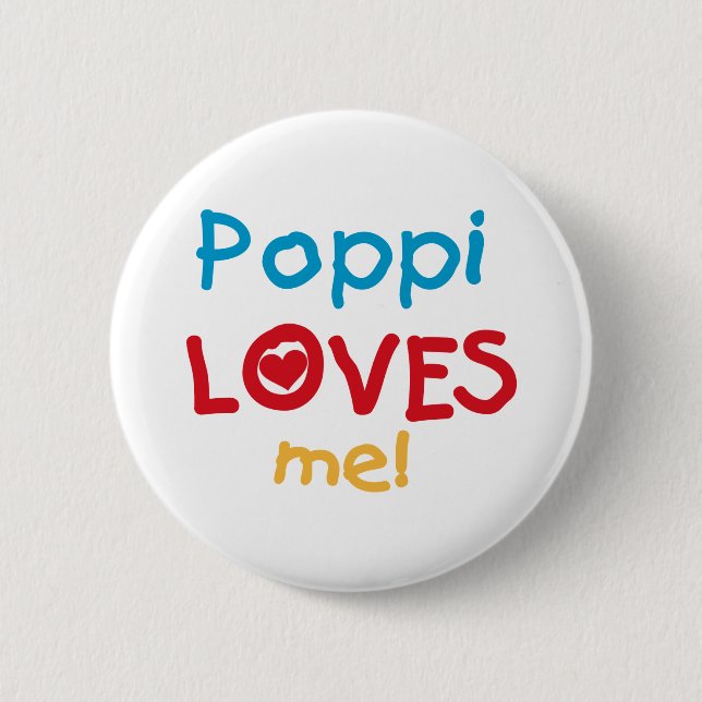 Poppi Lieben Me T - Shirt und Geschenke Button (Vorderseite)