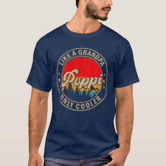 Poppi wie ein Opa, nur cooler Retro für Papa Gr T-Shirt