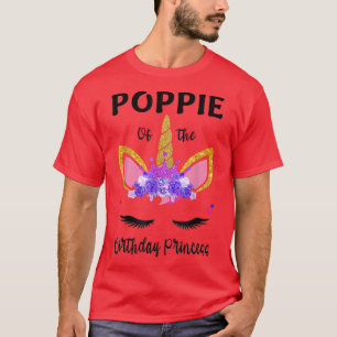 Poppie des Geburtstags Mädchen Vater Geschenk Unic T-Shirt
