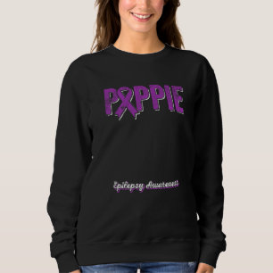 Poppie eines Epilepsie-Kriegers Poppie Lila Band Sweatshirt