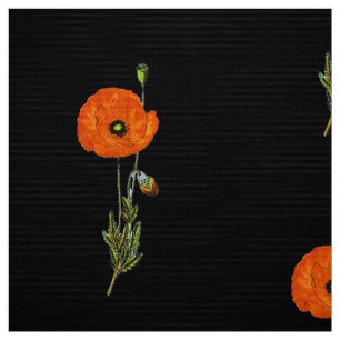 POPPIEN, ROTE SCHWARZE FLÜSSE STOFF