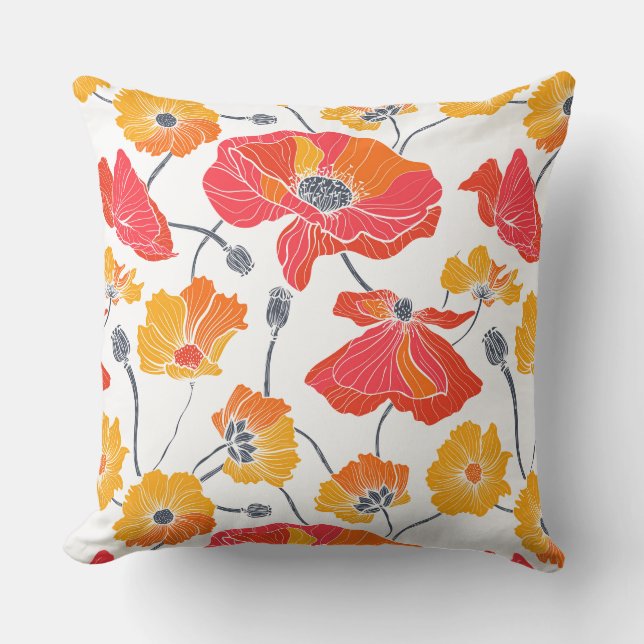 Poppies Accent Pillow Kissen (Vorderseite)