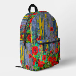 Poppies Back Pack Bedruckter Rucksack