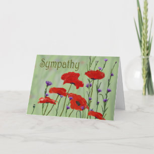 Poppies Beileid Karte