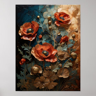 Poppies - Blume-Digitalposter Poster