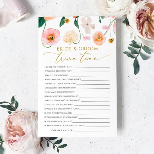 Poppies Blume Trivia Spiel für Braut und Bräutigam (Von Creator hochgeladen)