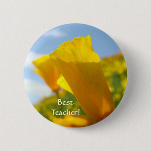 POPPIES Button BEST LEHRER! Botton