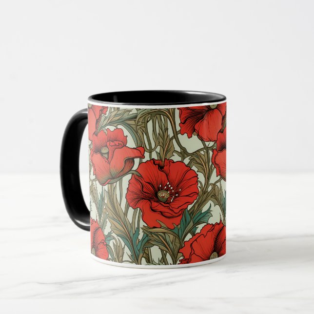 Poppies Coffee Tasse (Vorderseite Links)