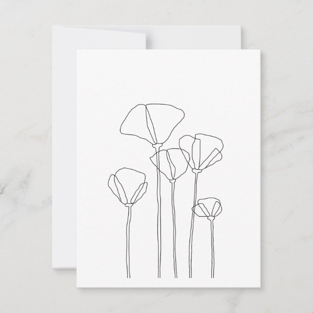 Poppies Dankeskarte (Vorderseite)