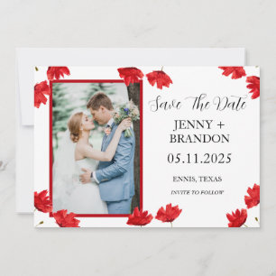 Poppies Elegantes Rotes Mohnblumen Foto Save The Date
