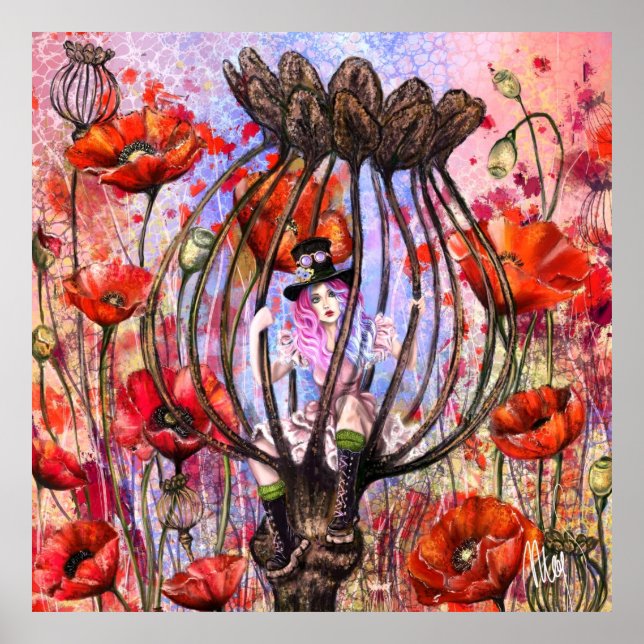 Poppies Fantasy Posters Poster (Vorne)