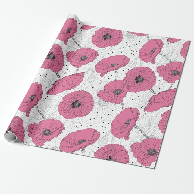 Poppies Geschenkpapier (Ungerollt)