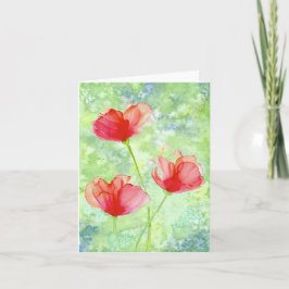 Poppies Grußkarte Dankeskarte