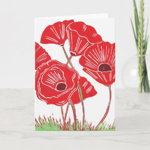 Poppies Grußkarte Karte