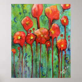 Poppies im Frühling Poster