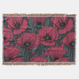 Poppies in Viva Magenta Decke