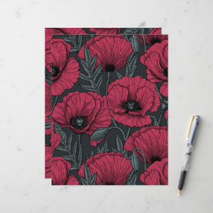 Poppies in Viva Magenta Farbe des Jahres 2023