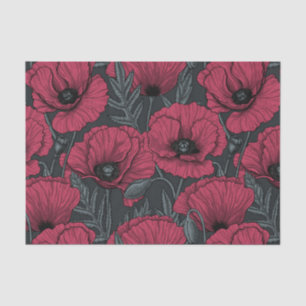 Poppies in Viva Magenta Seidenpapier