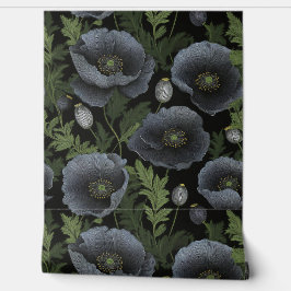 Poppies Noir Tapete