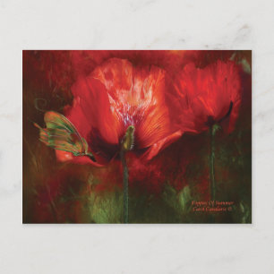 Poppies of Summer Art Postcard Postkarte