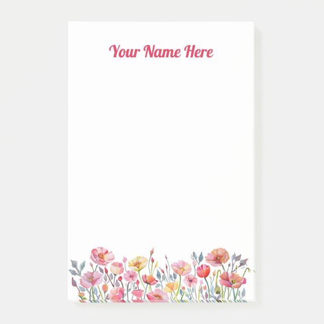 Poppies on Parade Post It Notes Post-it Klebezettel (Vorderseite)