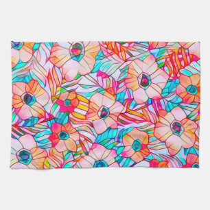 Poppies & Palm Fronds Geschirrtuch