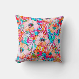 Poppies & Palm Fronds Kissen