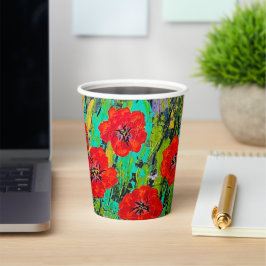 Poppies Paper Cups Pappbecher