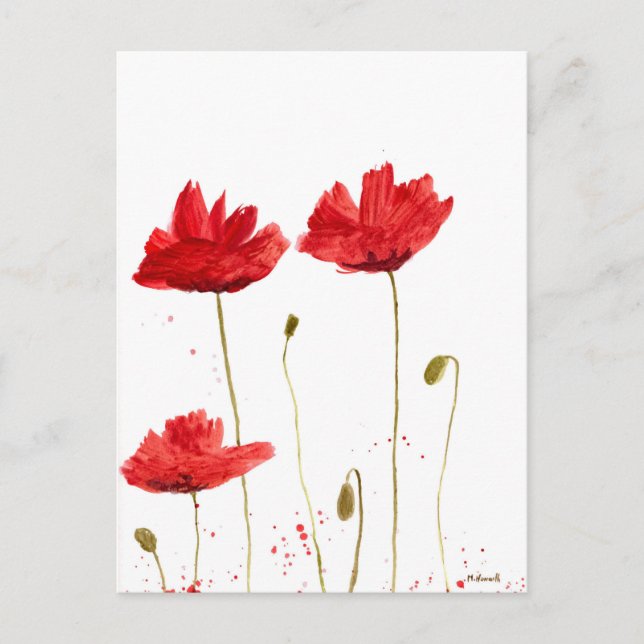 Poppies Postkarte (Vorderseite)