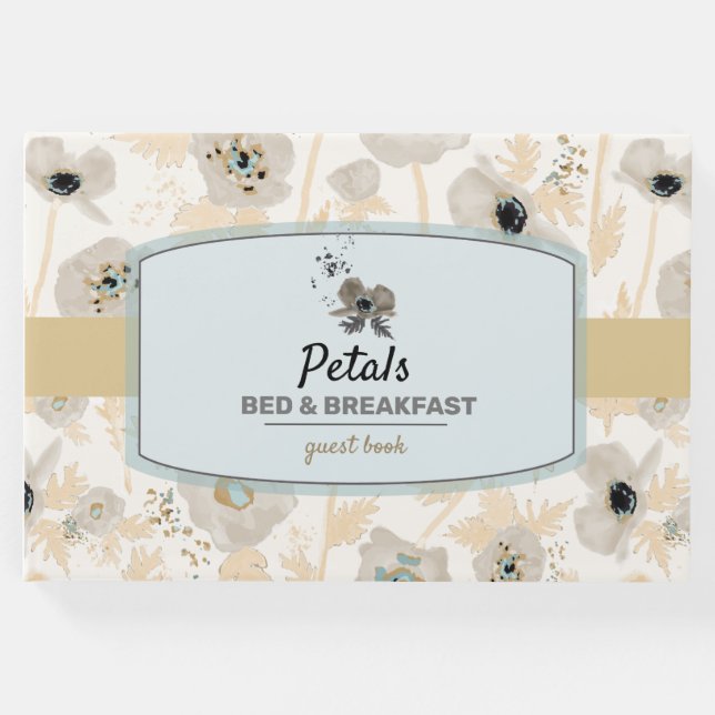 Poppies Rental Guest Book Watercolor Muster Gästebuch (Vorderseite)