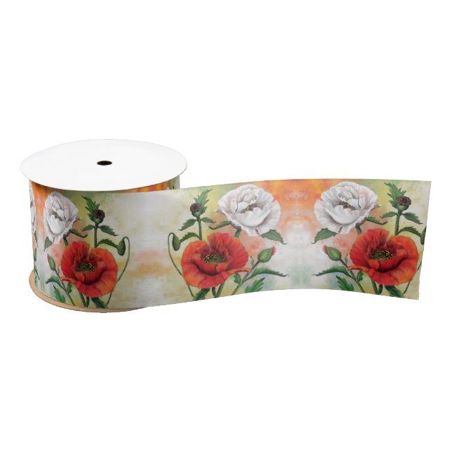 Poppies Ribbon-Geschenk Satinband (Spule)