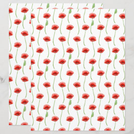Poppies Scrapbook Paper