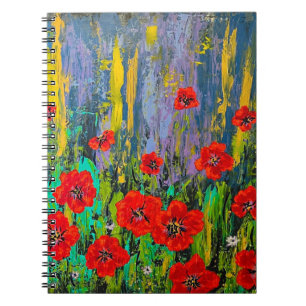 Poppies Spiral Foto Notebook Notizblock