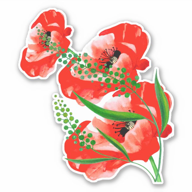 Poppies Sticker