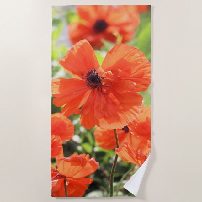 Poppies Strandtuch (Vorderseite)