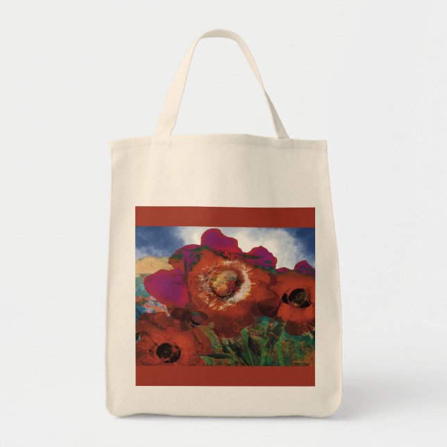 Poppies Tote Bag Tragetasche (Vorne)