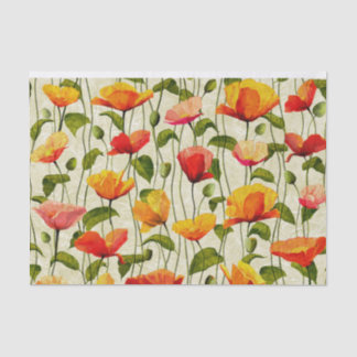 Poppies überall entschlüsselt seidenpapier