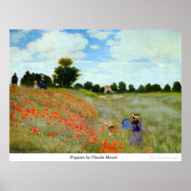 Poppies von Claude Monet Poster (Vorne)