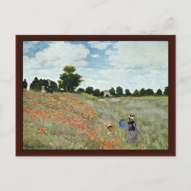 Poppies von Claude Monet Postkarte (Vorderseite)