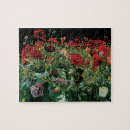 Poppies von John Singer Sargent, Vintage Blume Puzzle