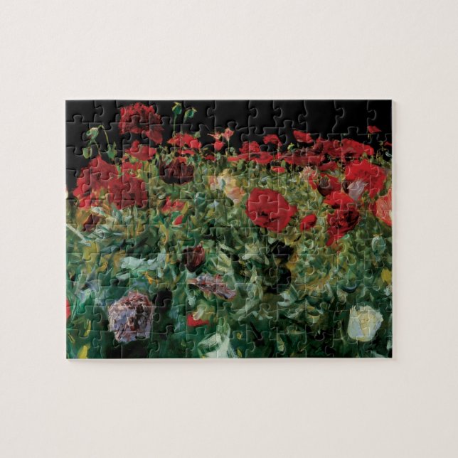 Poppies von John Singer Sargent, Vintage Blume Puzzle (Horizontal)