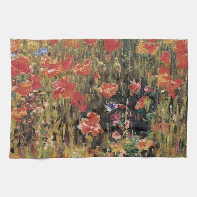 Poppies von Robert Vonnoh, Vintager Impressionismu Handtuch (Horizontal)