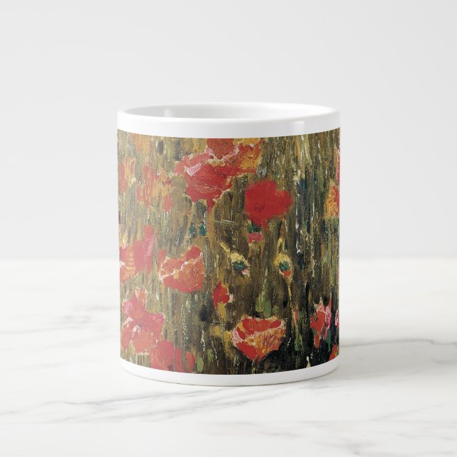 Poppies von Robert Vonnoh, Vintager Impressionismu Jumbo-Tasse (Vorderseite)