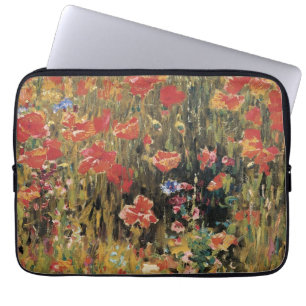 Poppies von Robert Vonnoh, Vintager Impressionismu Laptopschutzhülle