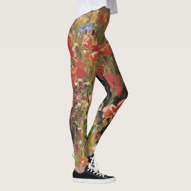 Poppies von Robert Vonnoh, Vintager Impressionismu Leggings (Rechts)